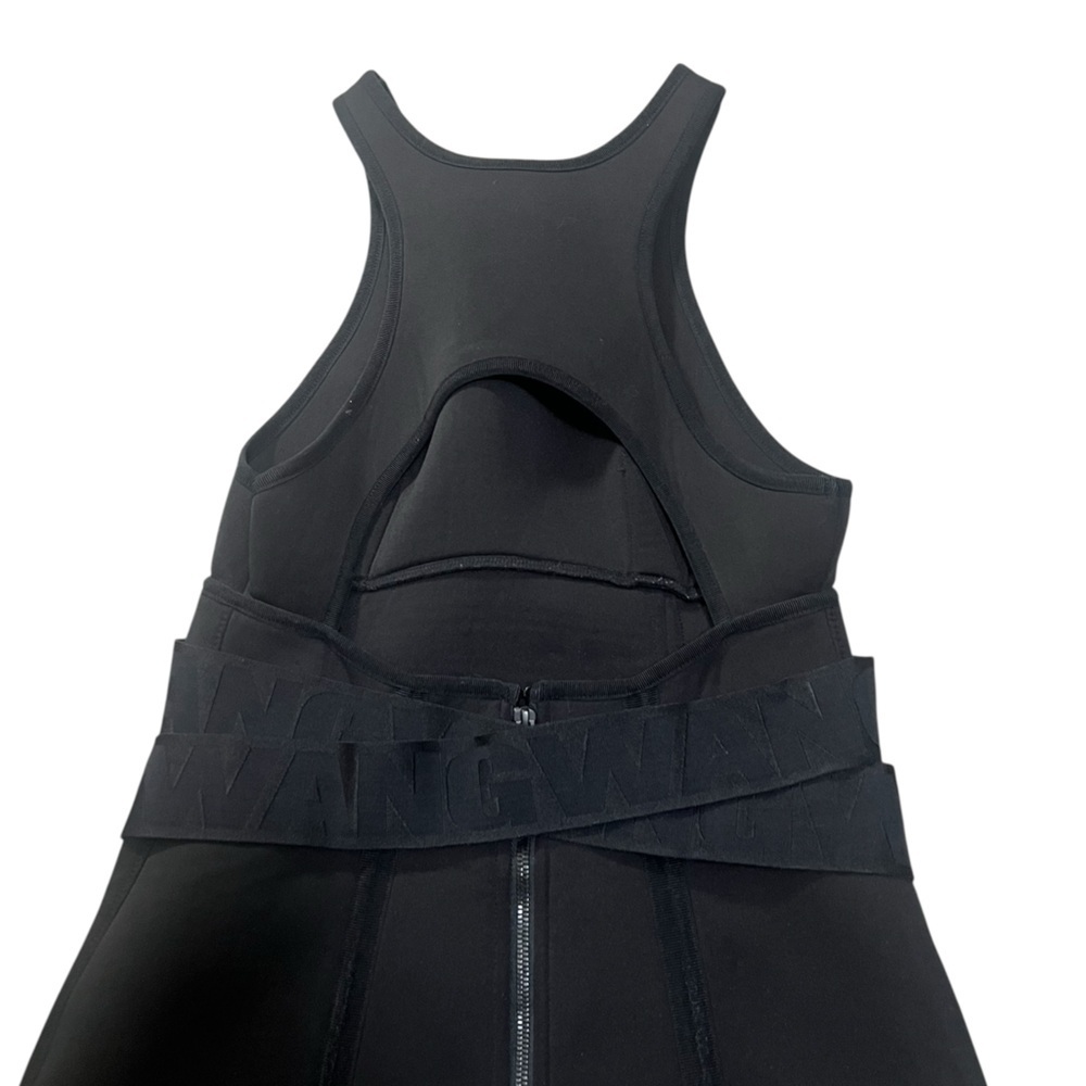 Alexander Wang x H&M black sleeveless logo scuba mini dress night out bodycon - Picture 4 of 11